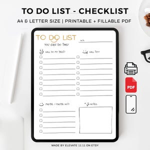 To Do List - Fun Checklist with Humour, Digital Daily To Do List, Simple To Do List, To Do List Planner, Work Planner, To Do List Notes