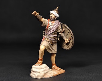 Joshua Halts the Sun and Moon — Hand-Painted Collectible Tin Miniature from the Holy Scriptures Series | Scale 1:32