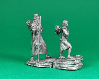 Figurine Abraham and Isaac climb the mountain - Collectible Tin Miniature (54mm)