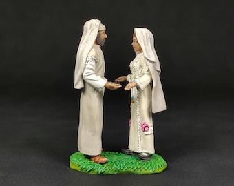 Collectible painted TIN miniature Jacob marries Rachel from the series «Figures from the Holy Scriptures» | Scale 1:32 (54mm)