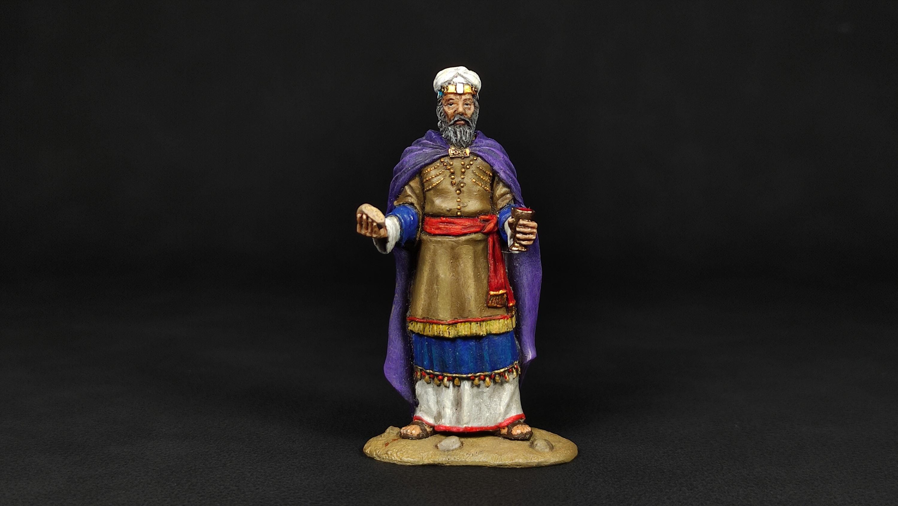 Collectible painted TIN miniature Melchizedek priest of the Most High God from the series «Figures from the Holy Scriptures» | Scale 1:32