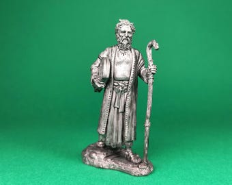 Figurine Moses with the Tablets of Revelation - Collectible Tin Miniature (54mm)