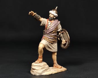 Joshua at the Battle of Gibeon — Hand-Painted Collectible Tin Miniature from the Holy Scriptures Series | Scale 1:32