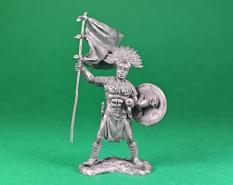 Figurine Moroni Raises the Title of Liberty - Collectible Tin Miniature (54mm)