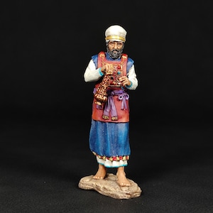 Collectible painted TIN miniature High Priest Aaron the brother of Moses from the series «Figures from the Holy Scriptures» | Scale 1:32