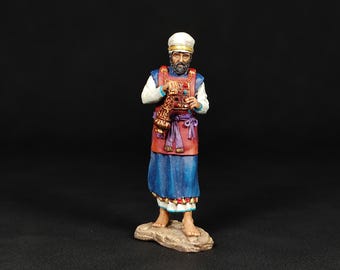 Collectible painted TIN miniature High Priest Aaron the brother of Moses from the series «Figures from the Holy Scriptures» | Scale 1:32