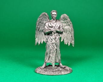 Figurine Cherub Guards the Garden of Eden - Collectible Tin Miniature (54mm)