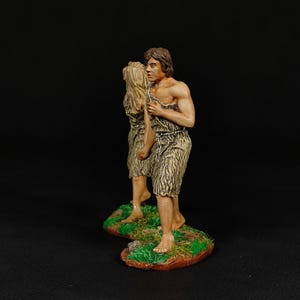 Collectible Painted TIN Miniature Adam and Eve Leaving the Garden of ...