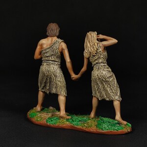 Collectible Painted TIN Miniature Adam and Eve Leaving the Garden of ...