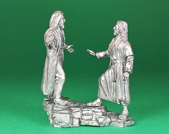 The Devil Tempts Jesus Christ - Collectible Tin Miniature Scale 1:32 Height 54mm