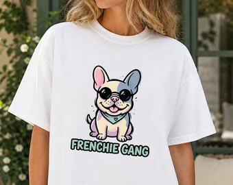Camiseta divertida de bulldog francés - Algodón suave, corte relajado