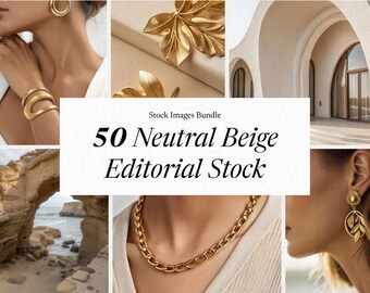 Neutral Beige Stock Photos: Minimalist Lifestyle & Interior Images (50 JPG)