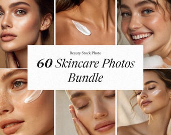 Skincare Stock Photos | 60 Beauty Images (Digital Download)