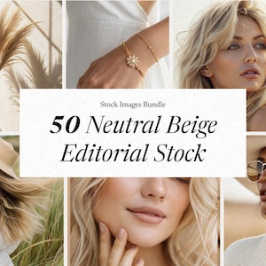Neutral Aesthetic Stock Photos | Minimalist Faceless Lifestyle & Interior Images | Beige Instagram Content | PLR + MRR