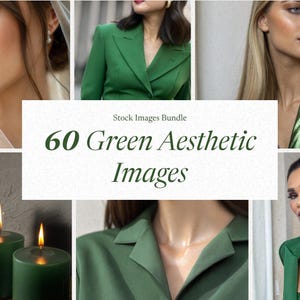 Green Faceless Luxury Stock Photos | Aesthetic Emerald Branding Bundle | Neutral Digital Content for Instagram, Reels, & Marketing