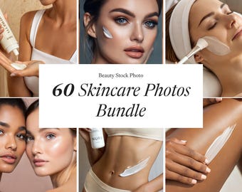 Skincare Stock Photos | 60 Beauty AI Images (Digital Download)