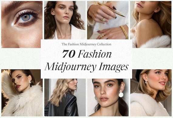 70+ Editorial Fashion AI Images: Midjourney Art Bundle (Digital Download)