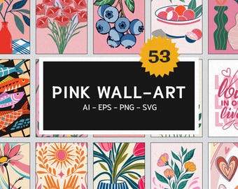 Matisse Print Set: Pink & Orange Gallery Wall Decor (Digital Download)