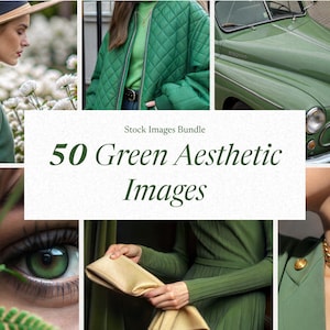 Green Faceless Luxury Stock Photos | Aesthetic Emerald Branding Bundle | Neutral Digital Content for Instagram, Reels, & Marketing