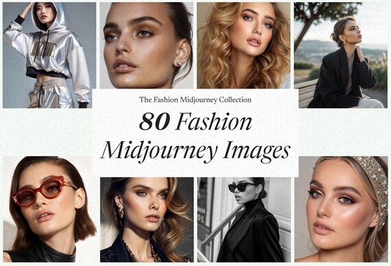 80+ Editorial Fashion AI Images: Midjourney Art Bundle (Digital Download)