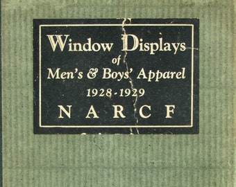 1928-1929 "Window Displays of Men's and BoysBlack and White Photo's, Quire Scarce, Visual Merchandising, Trimmers, Artists, Department Store
