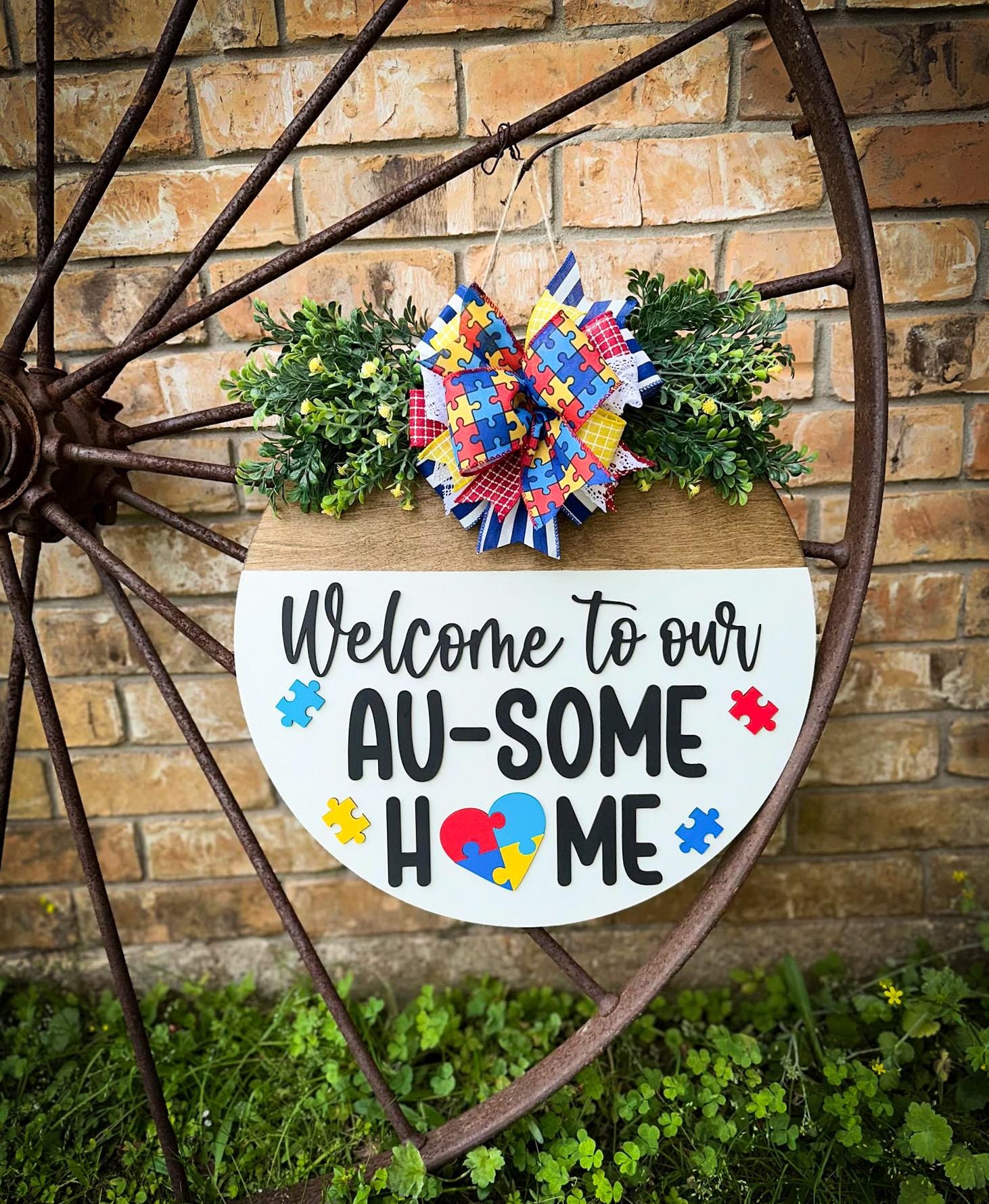 Handcrafted Autism Awareness Welcome Sign: 3D Laser Cut Lettering - Etsy