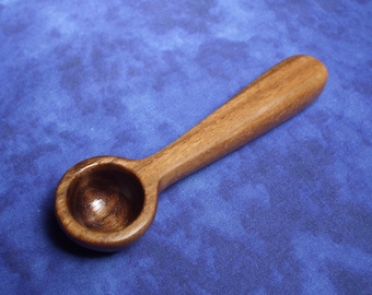 Coffee scoop - Teaspoon - Measuring spoon - Hand carved in black walnut wood ( 1 tsp )