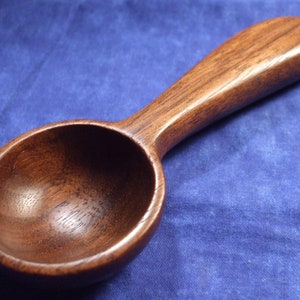 Tablespoon Measuring spoon Coffee scoop 1 Tbs Hand carved in black walnut wood