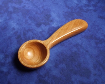 Medium Length Coffee scoop - Tablespoon - Measuring spoon - Hand carved in cherry wood (   1 Tbs )