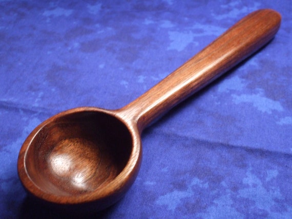 Tablespoon Measuring spoon Coffee scoop 1 Tbs Hand carved in black walnut wood