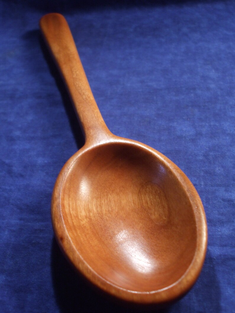 Cuchara de madera tallada a mano cocina cuchara de mezcla en | Etsy