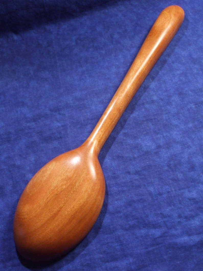 Cuchara de madera tallada a mano cocina cuchara de mezcla en | Etsy