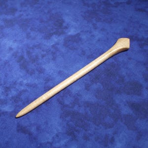 Hand carved diamond top maple hair stick shawl pin  ( 5 7/8inch )
