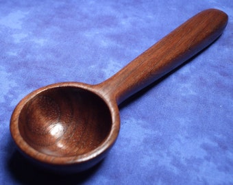 Coffee scoop - Long slim Tablespoon - Hand carved in black walnut wood measuring spoon