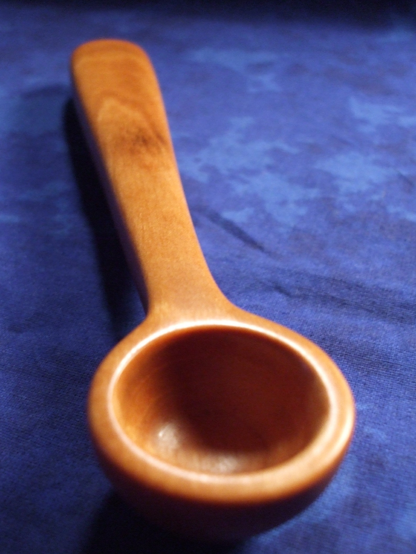 Teaspoon Coffee Scoop Hand Carved From Cherry Wood Long Handle Etsy
