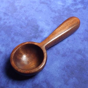 Coffee scoop - 5 inch - Tablespoon - Measuring spoon - Hand carved in rich black walnut wood (   1 Tbs )