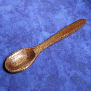 Hand carved - Eating spoon - Tablespoon -  black walnut wood