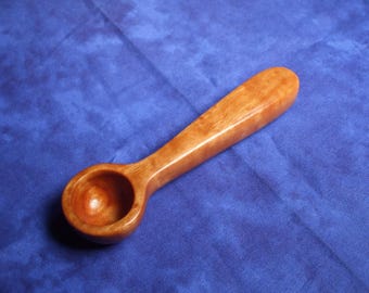 Coffee scoop - Teaspoon - Measuring spoon - Hand carved in cherry wood (   1 tsp )