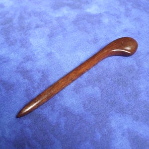 Skinny shawl pin- hand carved- in walnut wood 4 inch