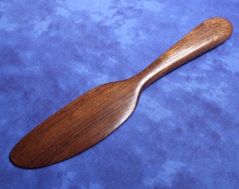 Hand carved small  wooden knife spreader in walnut wood ( special price )