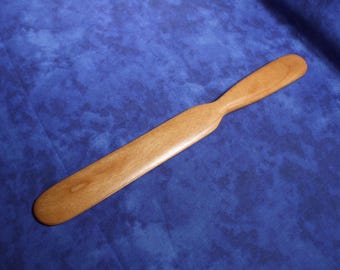 Spurtle - spreader -  Slim -Hand carved in cherry wood 10.25 inch