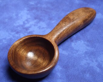 Coffee scoop - Measuring spoon - 2 tsp - Hand carved in figured black walnut wood
