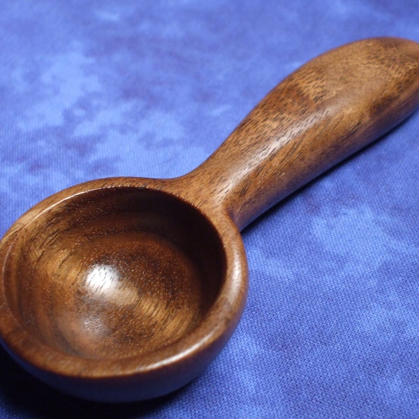 Coffee scoop - Measuring spoon - 2 tsp - Hand carved in figured black walnut wood