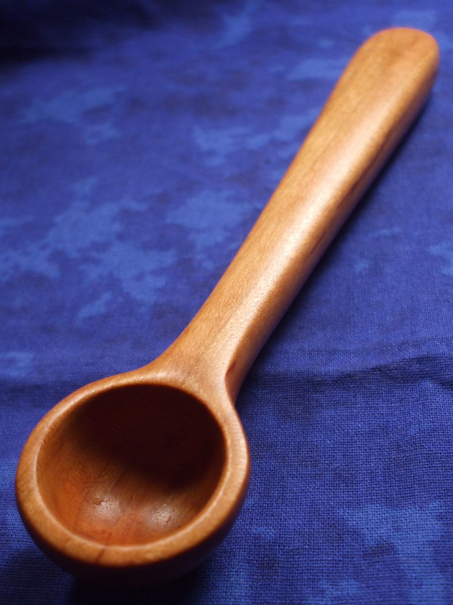 Teaspoon coffee scoop hand carved from cherry wood long handle Etsy