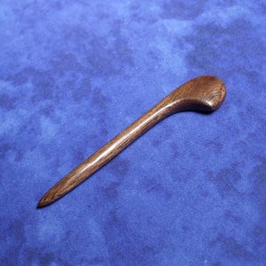 Skinny shawl pin- hand carved- in black walnut wood 3.5 inch