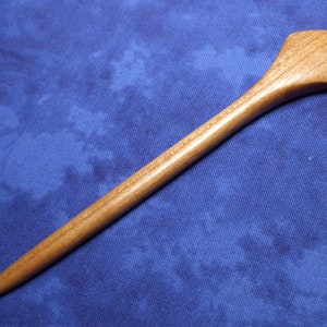 Hand carved diamond top cherry hair stick shawl pin  ( 5 inch )