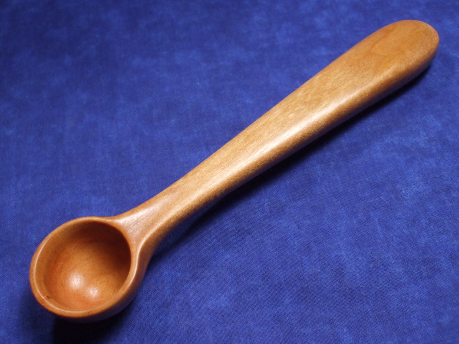Teaspoon coffee scoop hand carved from cherry wood long handle Etsy