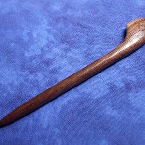 Skinny shawl pin- hand carved- in black walnut wood 4.25 inch
