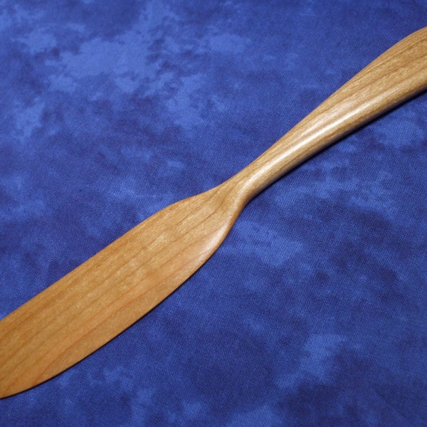 Butter knife spreader Hand carved in cherry wood Full size