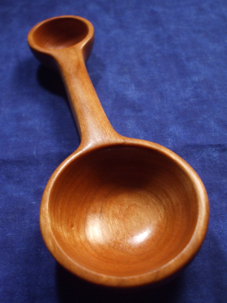 Hand carved tablespoon teaspoon measure in cherry wood | Etsy